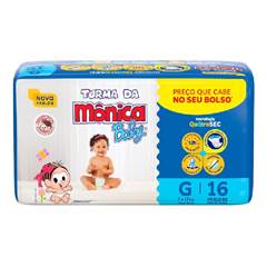 FRALDA DESCART TURMA DA MONICA G 16UND