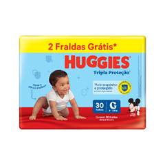 FRALDA DESCART HUGGIES TR MGNHA G 30UN