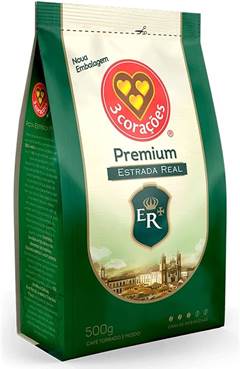 CAFE TORRADO E MOIDO 3CORACOES PREMIUM ESTRADA REAL ALMOFADA 500G
