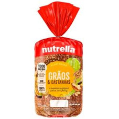 PÃO FRUTAS, GRÃOS & CASTANHAS NUTRELLA PACOTE 350G
